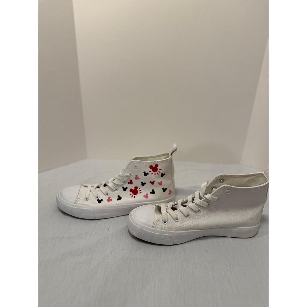 Custom Mickey-Inspired Primark High-Top Sneakers - Size 8 Women